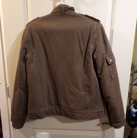 Men's Canvas Moto Jacket, size Medium - Picture 2 of 6